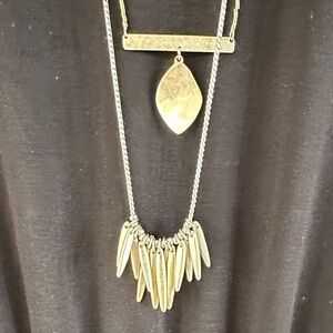 Elegant Gold & Silver Pendant Necklace